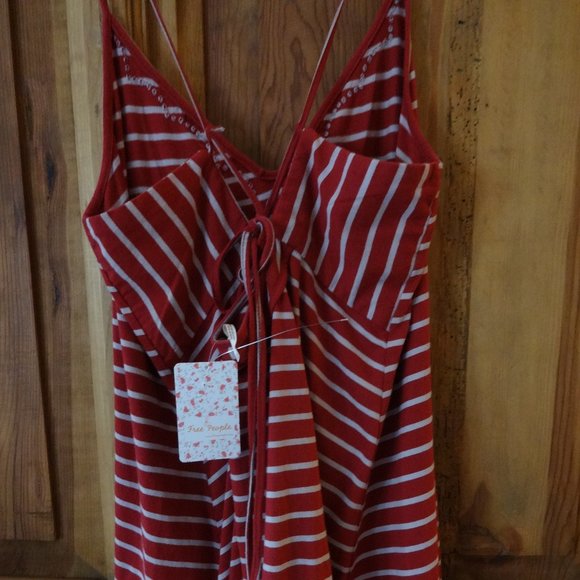 Free People NWT Dress Cutout Detail Stripes Size M - Picture 5 of 5